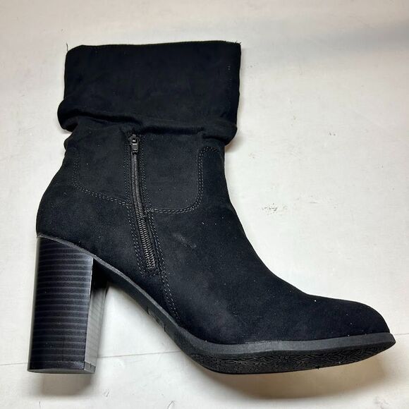 Style & Co. Womens 12 M Black Microsuede Saraa Slouch Mid Calf Boots DISPLAY JC8 - Picture 5 of 5